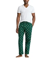 Polo Ralph Lauren Game Day Allover Pony Print Woven Pajama Pants