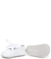 Polo Ralph Lauren Girls' Briley Leather Bow Detail Crib Shoes (Infant)