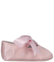 Polo Ralph Lauren Girls' Briley Satin Ballet Crib Shoes (Infant)