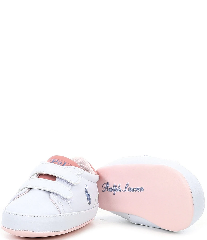 Polo Ralph Lauren Girls' Heritage Court II EZ Court Crib Shoes (Infant)