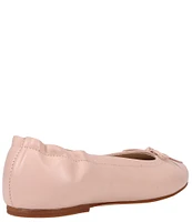 Polo Ralph Lauren Girls' Leather Bow Logo Ballet Flats (Toddler)