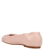 Polo Ralph Lauren Girls' Leather Bow Logo Ballet Flats (Toddler)