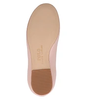 Polo Ralph Lauren Girls' Leather Bow Logo Ballet Flats (Toddler)