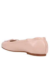 Polo Ralph Lauren Girls' Leather Bow Logo Ballet Flats (Youth)