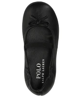 Polo Ralph Lauren Girls' Pony Bow Leather Ballet Flats (Infant)