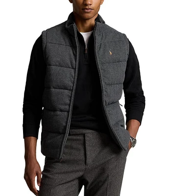 Polo Ralph Lauren Herringbone Estate Rib Full-Zip Vest