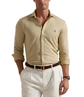 Polo Ralph Lauren Herringbone Jersey Long Sleeve Woven Shirt