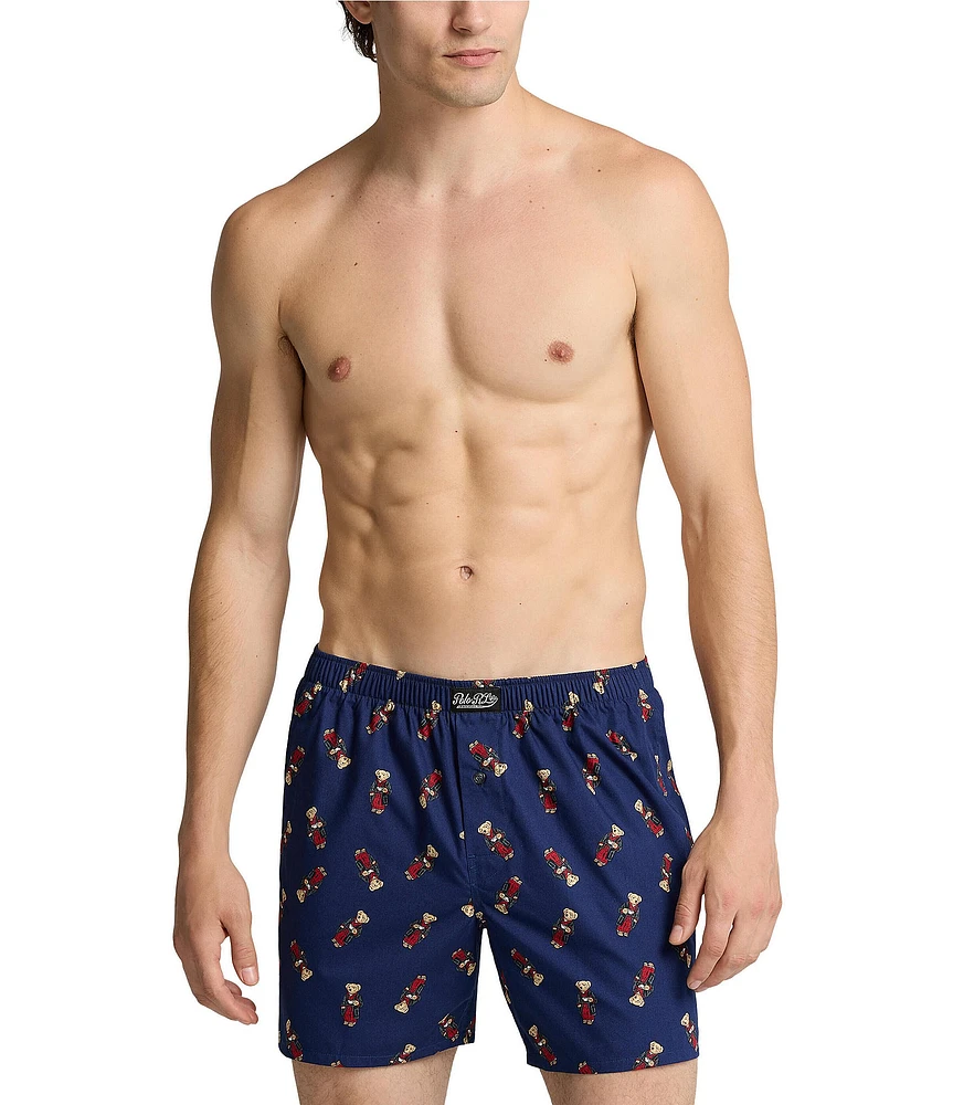 Polo Ralph Lauren Iconic Bear Printed Woven Boxer Briefs