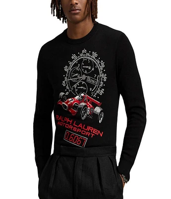 Polo Ralph Lauren Intarsia-Knit Race Car Cotton Sweater