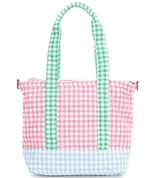Polo Ralph Lauren Kids Gingham Printed Canvas Tote Bag