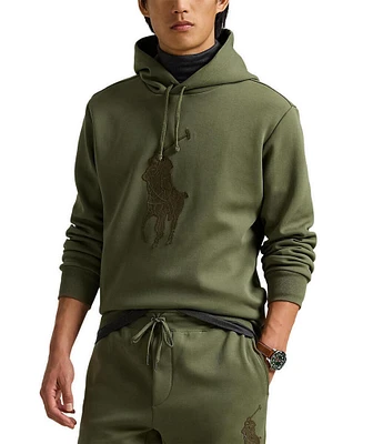 Polo Ralph Lauren Leather-Pony Double-Knit Hoodie