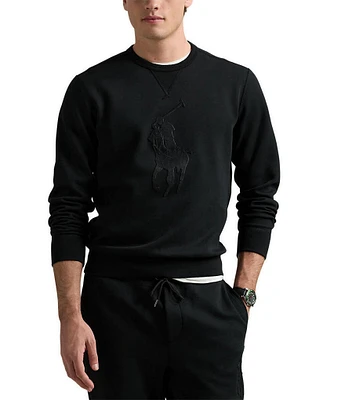 Polo Ralph Lauren Leather-Pony Double-Knit Sweatshirt