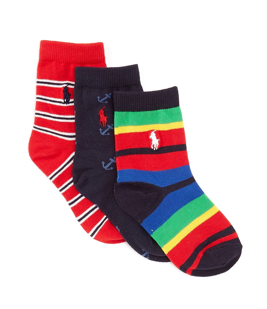 Polo Ralph Lauren Little Boys 2T-11 American Prep 3-Pack Socks