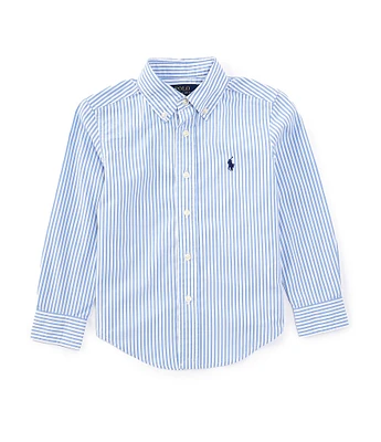 Polo Ralph Lauren Little Boys 2T-7 Classic Long Sleeve Striped Poplin Shirt