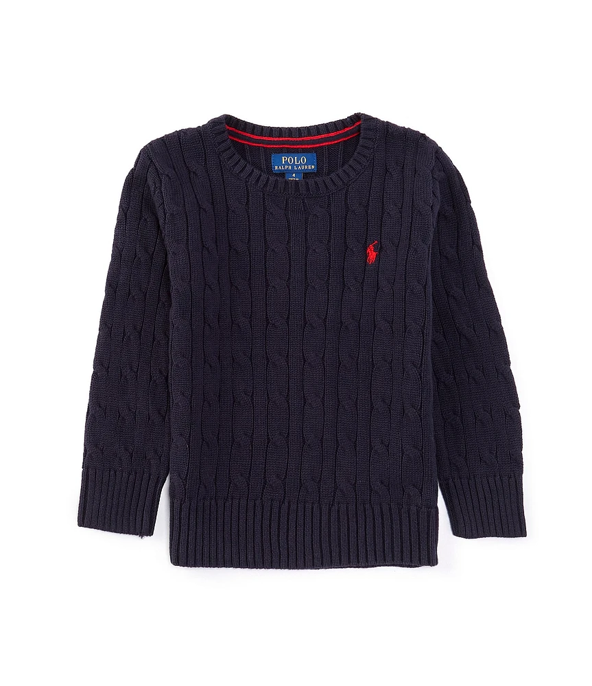 Polo Ralph Lauren Little Boys 2T-7 Long Sleeve Cable Knit Sweater