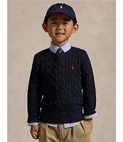 Polo Ralph Lauren Little Boys 2T-7 Long Sleeve Cable Knit Sweater