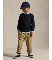 Polo Ralph Lauren Little Boys 2T-7 Long Sleeve Cable Knit Sweater