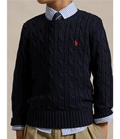 Polo Ralph Lauren Little Boys 2T-7 Long Sleeve Cable Knit Sweater