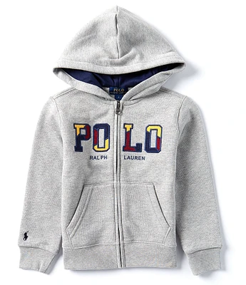 Polo Ralph Lauren Little Boys 2T-7 Long Sleeve Corduroy-Logo Fleece Hooded Jacket