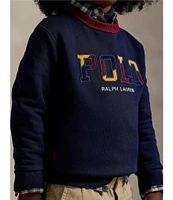 Polo Ralph Lauren Little Boys 2T-7 Long Sleeve Corduroy Logo Fleece Sweatshirt