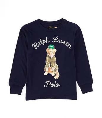 Polo Ralph Lauren Little Boys 2T-7 Long Sleeve Dog Graphic T-Shirt