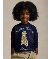 Polo Ralph Lauren Little Boys 2T-7 Long Sleeve Dog Graphic T-Shirt