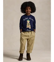 Polo Ralph Lauren Little Boys 2T-7 Long Sleeve Dog Graphic T-Shirt