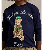 Polo Ralph Lauren Little Boys 2T-7 Long Sleeve Dog Graphic T-Shirt