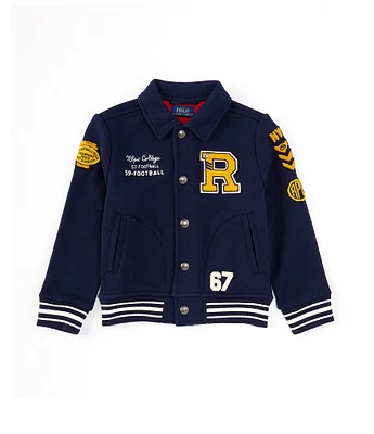 Polo Ralph Lauren Little Boys 2T-7 Long Sleeve Fleece Letterman Baseball Jacket