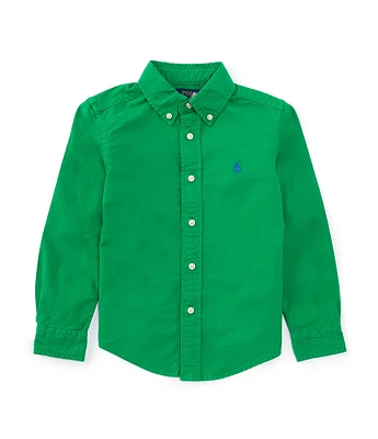 Polo Ralph Lauren Little Boys 2T-7 Long Sleeve Garment-Dyed Oxford Shirt