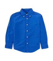 Polo Ralph Lauren Little Boys 2T-7 Long Sleeve Garment-Dyed Oxford Shirt