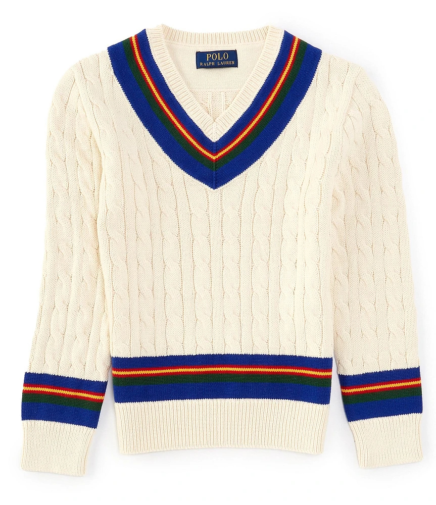 Polo Ralph Lauren Little Boys 2T-7 Long Sleeve Iconic Cricket Sweater