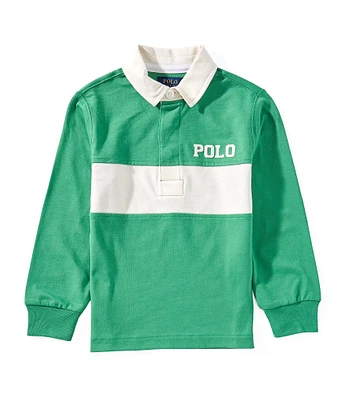 Polo Ralph Lauren Little Boys Long Sleeve Logo-Appliqued Jersey Rugby Shirt