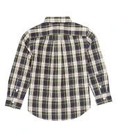 Polo Ralph Lauren Little Boys 2T-7 Long Sleeve Plaid Brushed Oxford Shirt