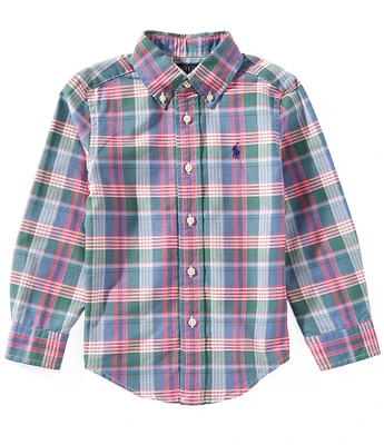 Polo Ralph Lauren Little Boys Long-Sleeve Plaid Oxford Shirt