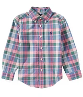 Polo Ralph Lauren Little Boys Long-Sleeve Plaid Oxford Shirt