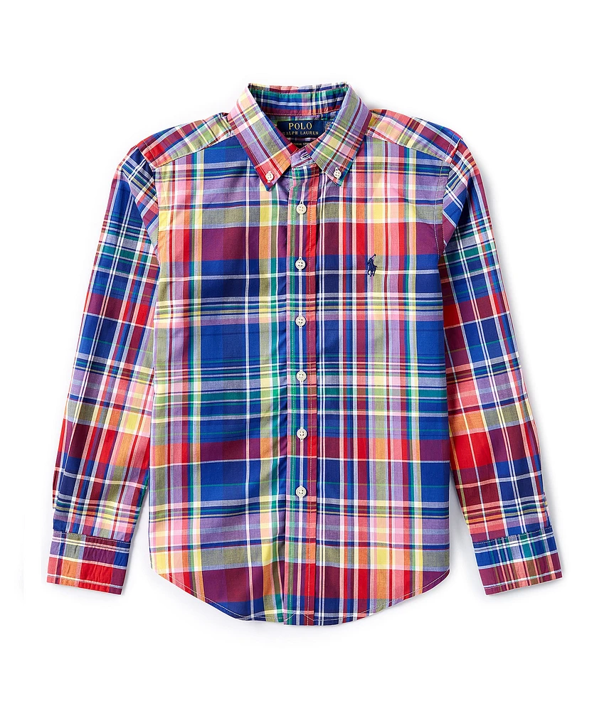 Polo Ralph Lauren Little Boys 2T-7 Long Sleeve Plaid Poplin Shirt