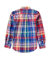 Polo Ralph Lauren Little Boys 2T-7 Long Sleeve Plaid Poplin Shirt