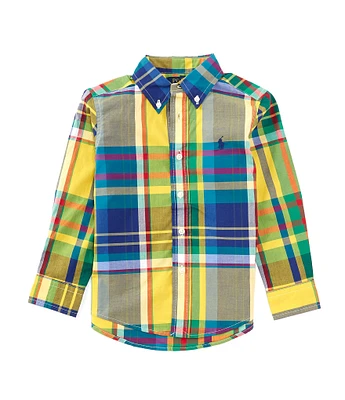 Polo Ralph Lauren Little Boys Long-Sleeve Plaid Poplin Shirt