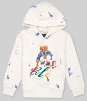 Polo Ralph Lauren Little Boys 2T-7 Long Sleeve Polo Bear Fleece Hoodie