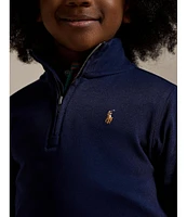Polo Ralph Lauren Little Boys Long-Sleeve Quarter-Zip Interlock Pullover