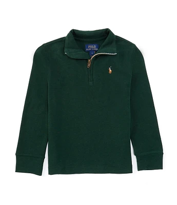 Polo Ralph Lauren Little Boys 2T-7 Long Sleeve Quarter-Zip Interlock Pullover