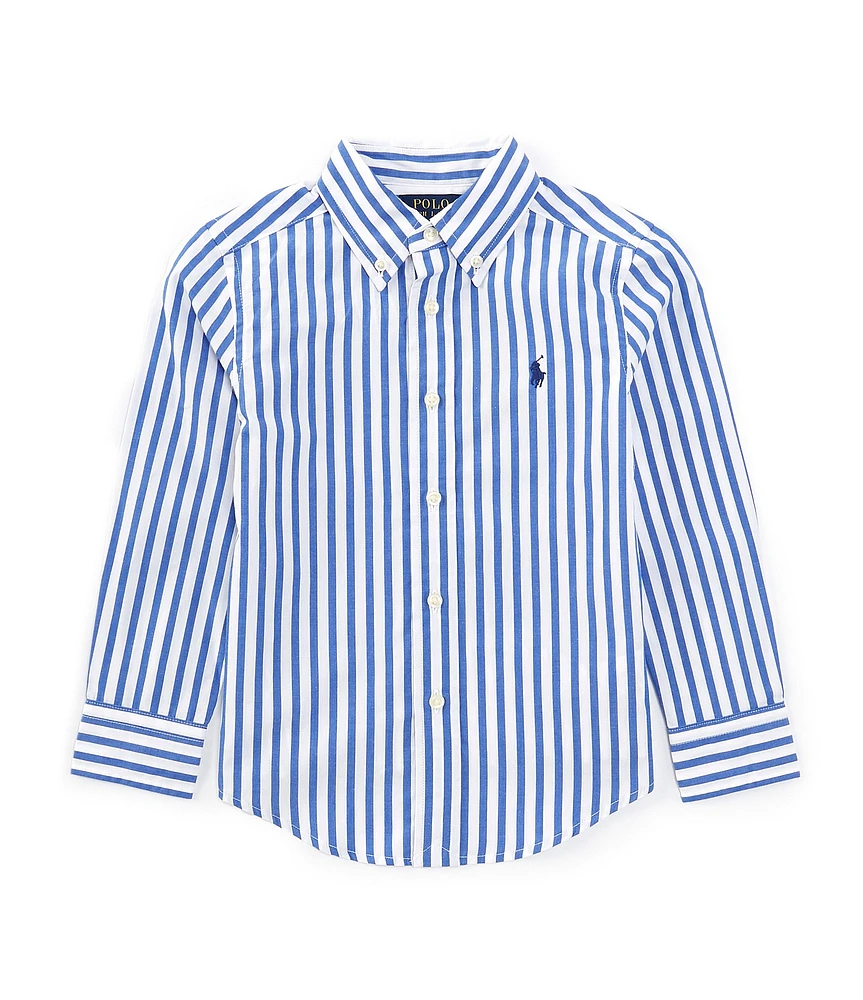 Polo Ralph Lauren Little Boys 2T-7 Long-Sleeve Stripe Poplin Shirt