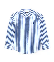 Polo Ralph Lauren Little Boys 2T-7 Long-Sleeve Stripe Poplin Shirt