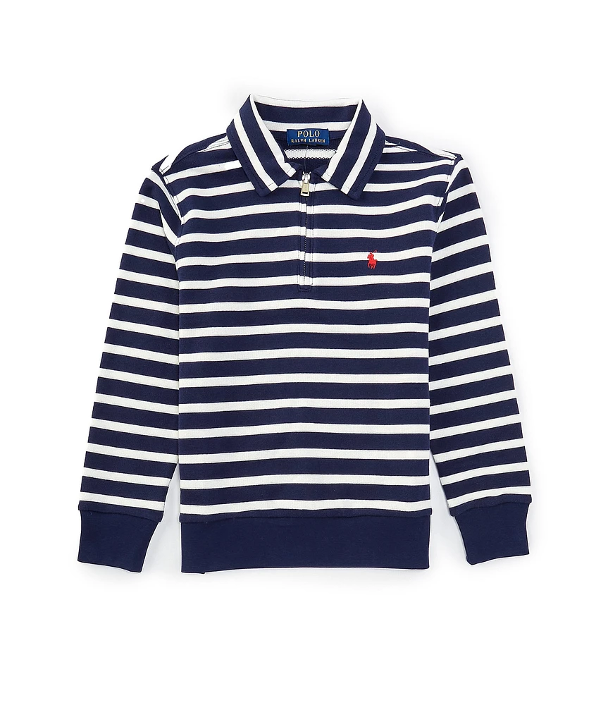 Polo Ralph Lauren Little Boys 2T-7 Long Sleeve Striped French Terry Sweatshirt