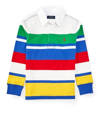 Polo Ralph Lauren Little Boys 2T-7 Long Sleeve Striped Iconic Rugby Shirt