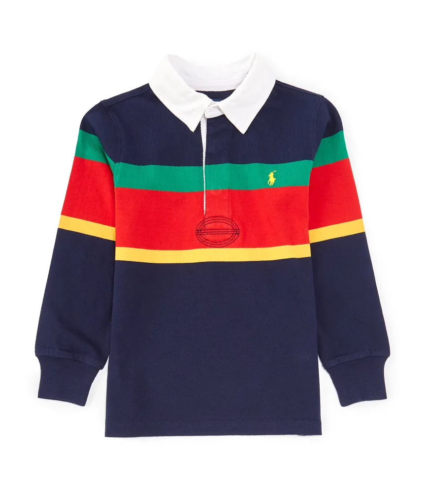 Polo Ralph Lauren Little Boys 2T-7 Long Sleeve Striped Jersey Rugby Shirt