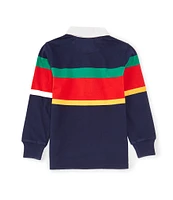 Polo Ralph Lauren Little Boys 2T-7 Long Sleeve Striped Jersey Rugby Shirt