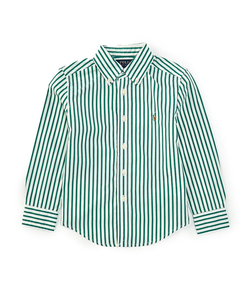 Polo Ralph Lauren Little Boys 2T-7 Long-Sleeve Striped Poplin Shirt