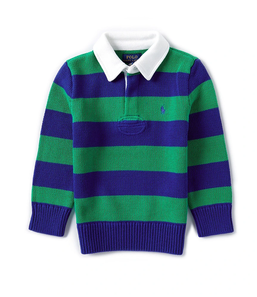 Polo Ralph Lauren Little Boys 2T-7 Long-Sleeve Striped Rugby Sweater